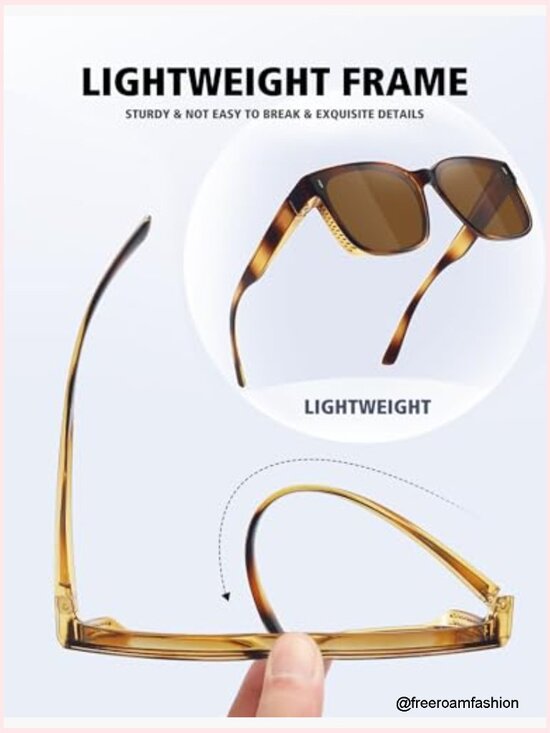 Fit Over Glasses Sunglasses Women Trendy Square Polarized Oversized UV main image 7